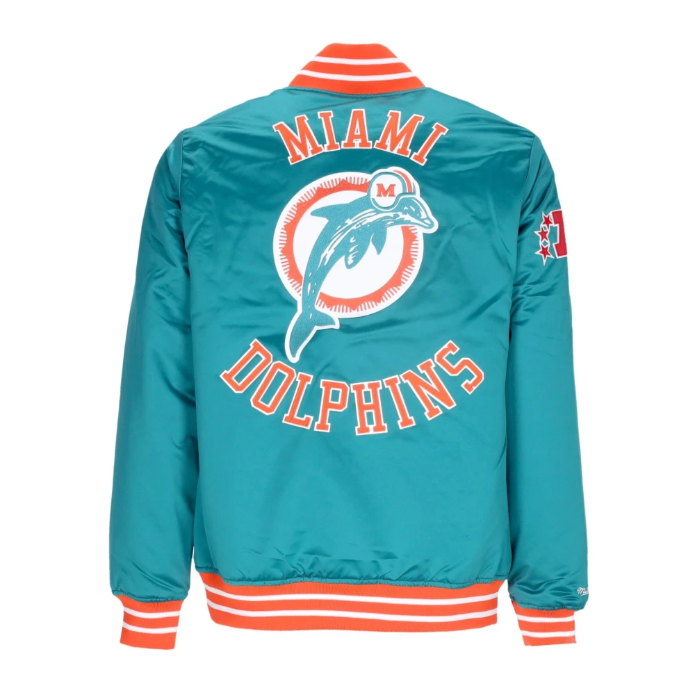 Mitchell & Ness NFL Miami Dolphins Bomberjack Blue Heren