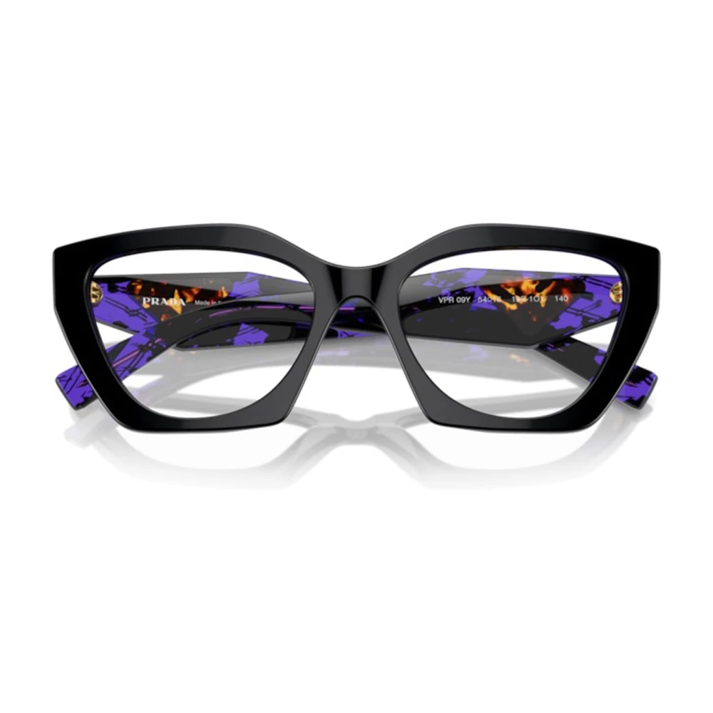 Prada Onregelmatige Cat-Eye Zonnebril Black Dames
