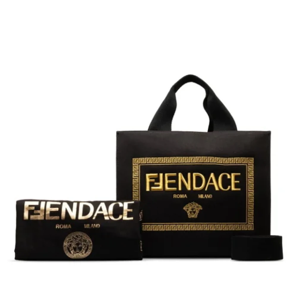 Fendi Vintage Pre-owned Canvas totes Black Dames