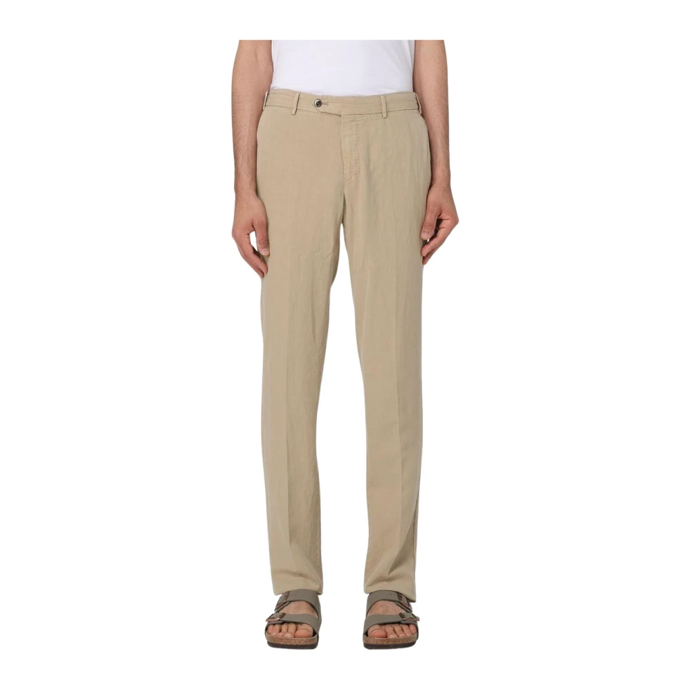 Pt Torino Men's Beige Linen Pants