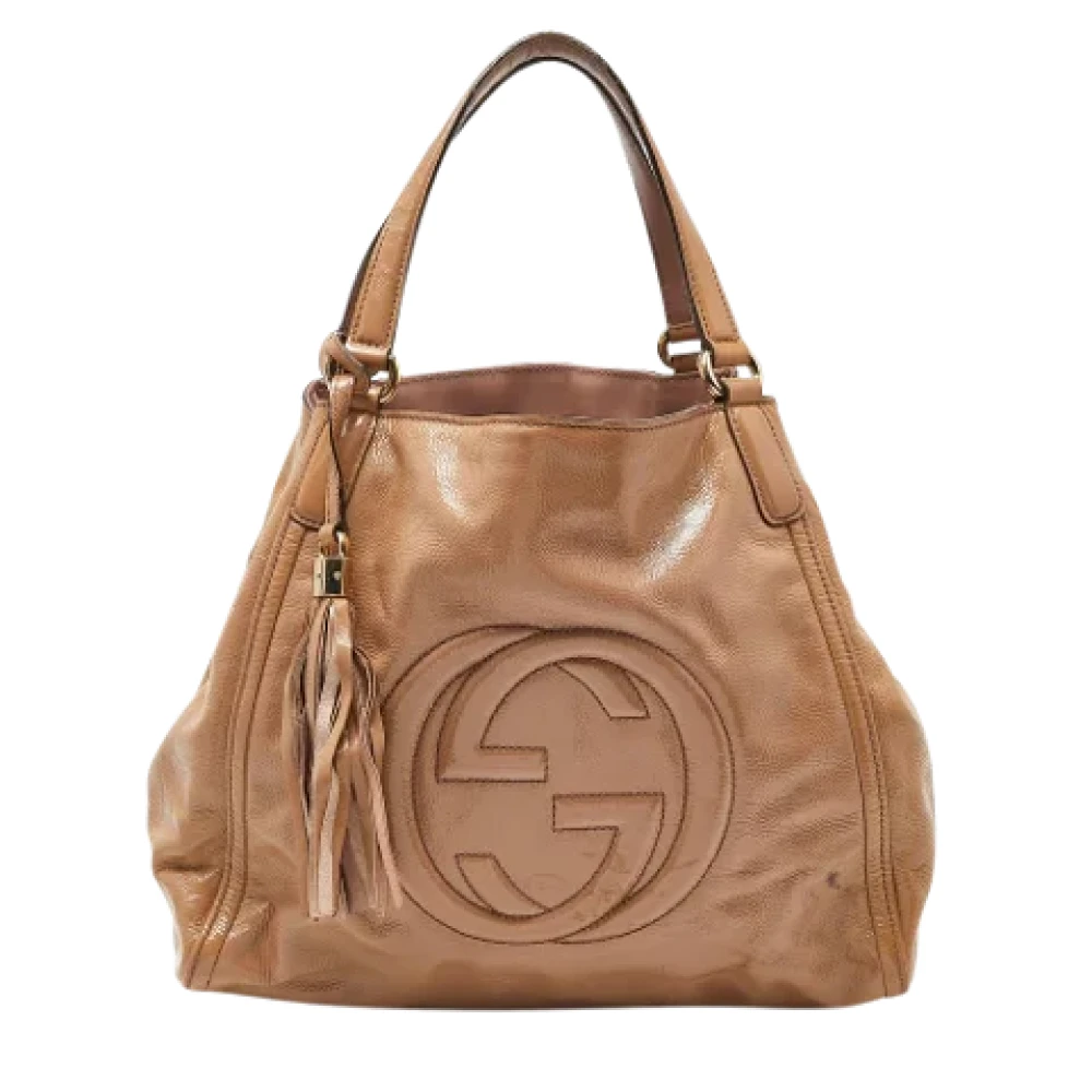 Gucci Vintage Pre-owned Leather totes Brown Dames