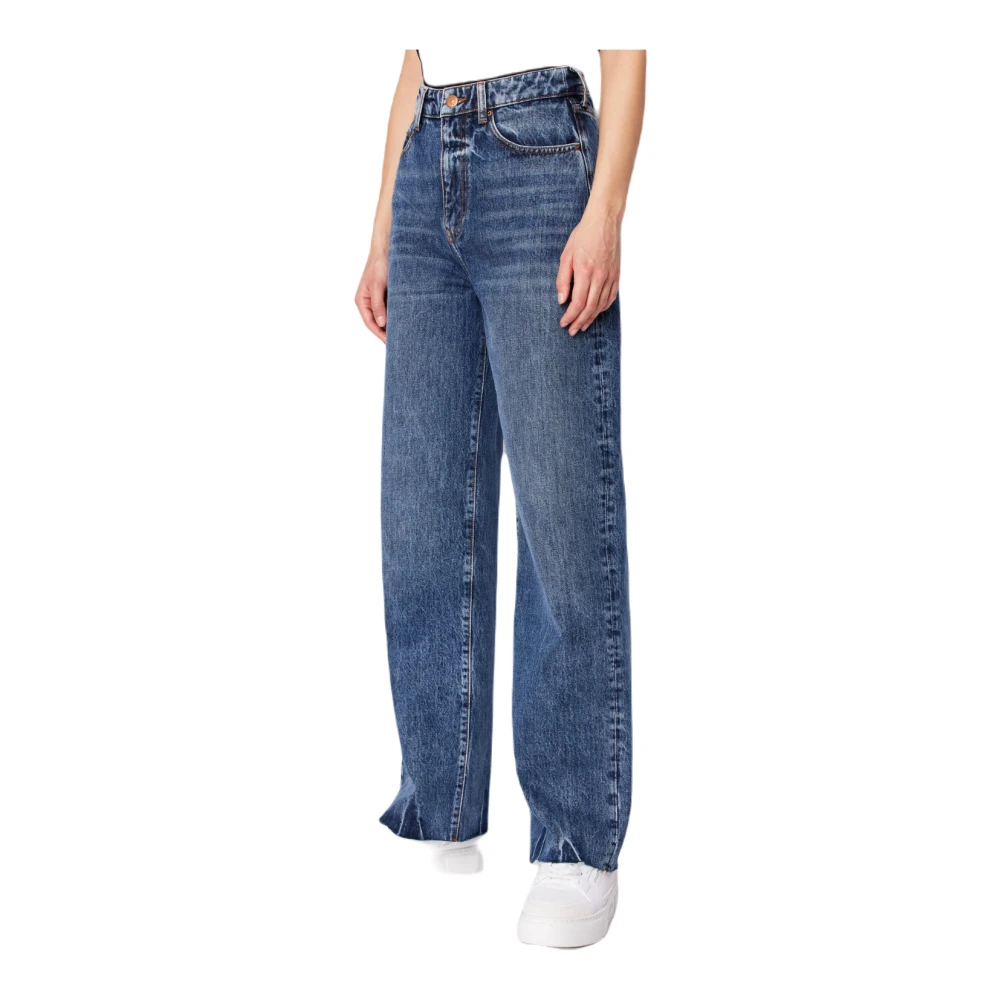 Armani Exchange Wide Jeans Blue Dames