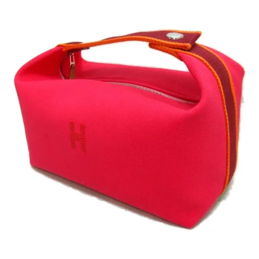 Hermès Vintage Pre-owned Canvas handbags Pink Dames