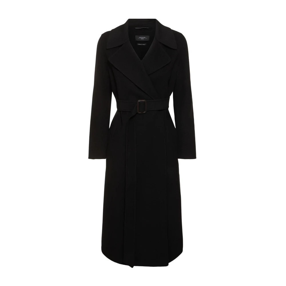 Max Mara Weekend Zwarte wollen wikkeljas Black Dames