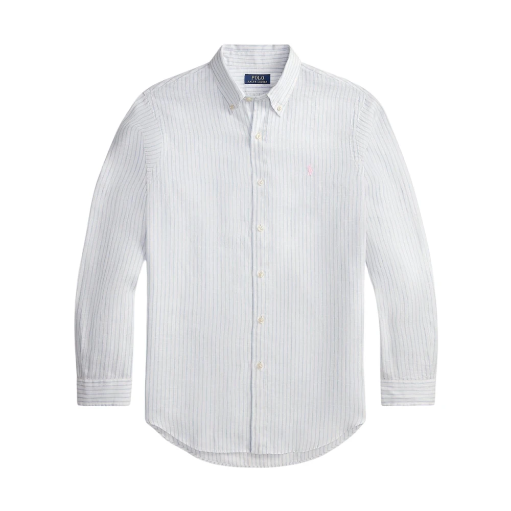 Polo Ralph Lauren Men's White Striped Linen Shirt - Formal Shirts - 2XL - Shirts