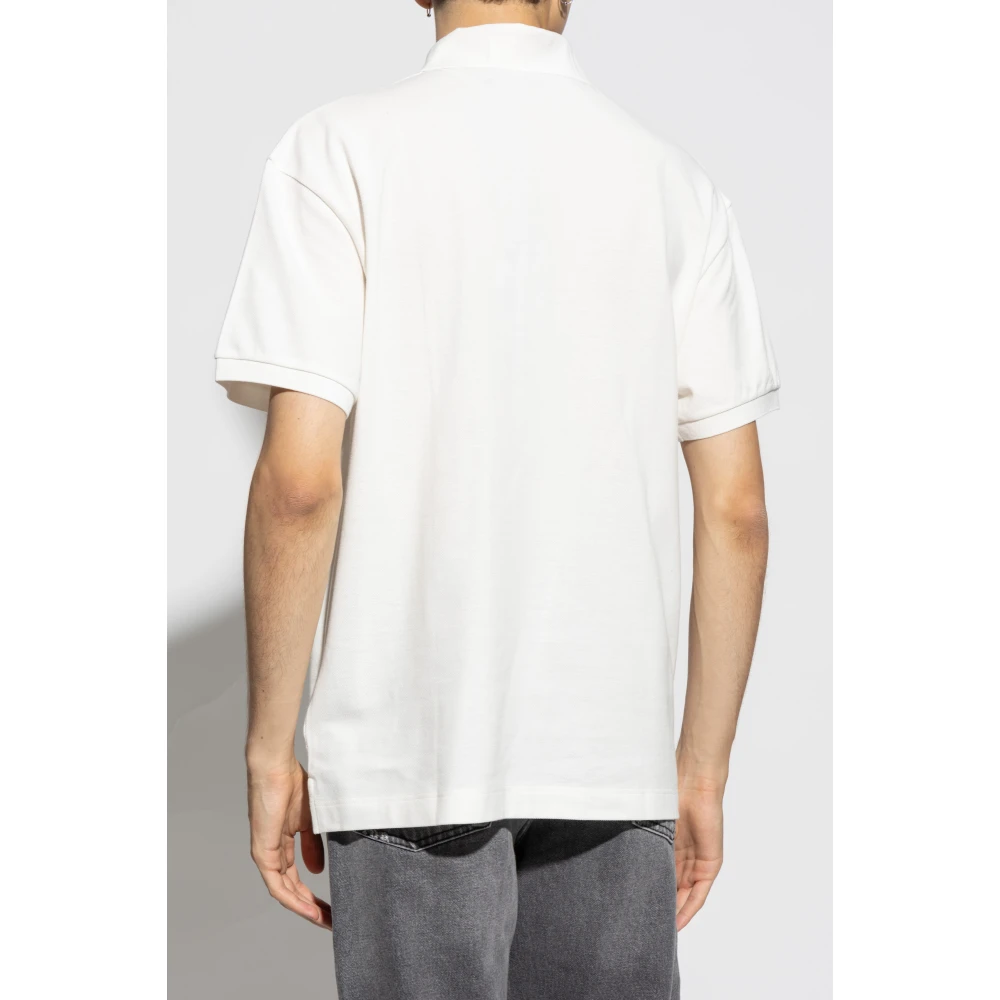 Palm Angels Polo met geborduurd logo White Heren
