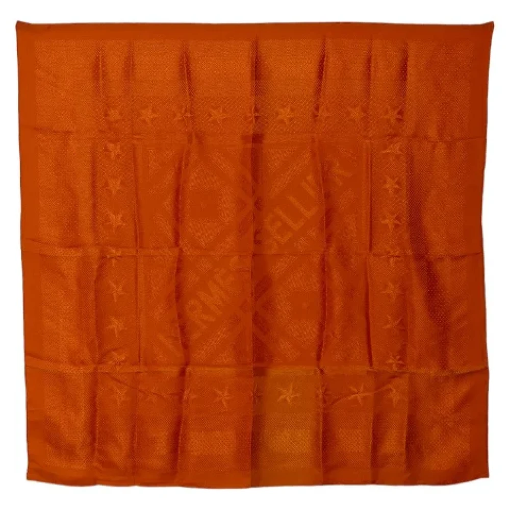 Hermès Vintage Pre-owned Silk scarves Orange Dames