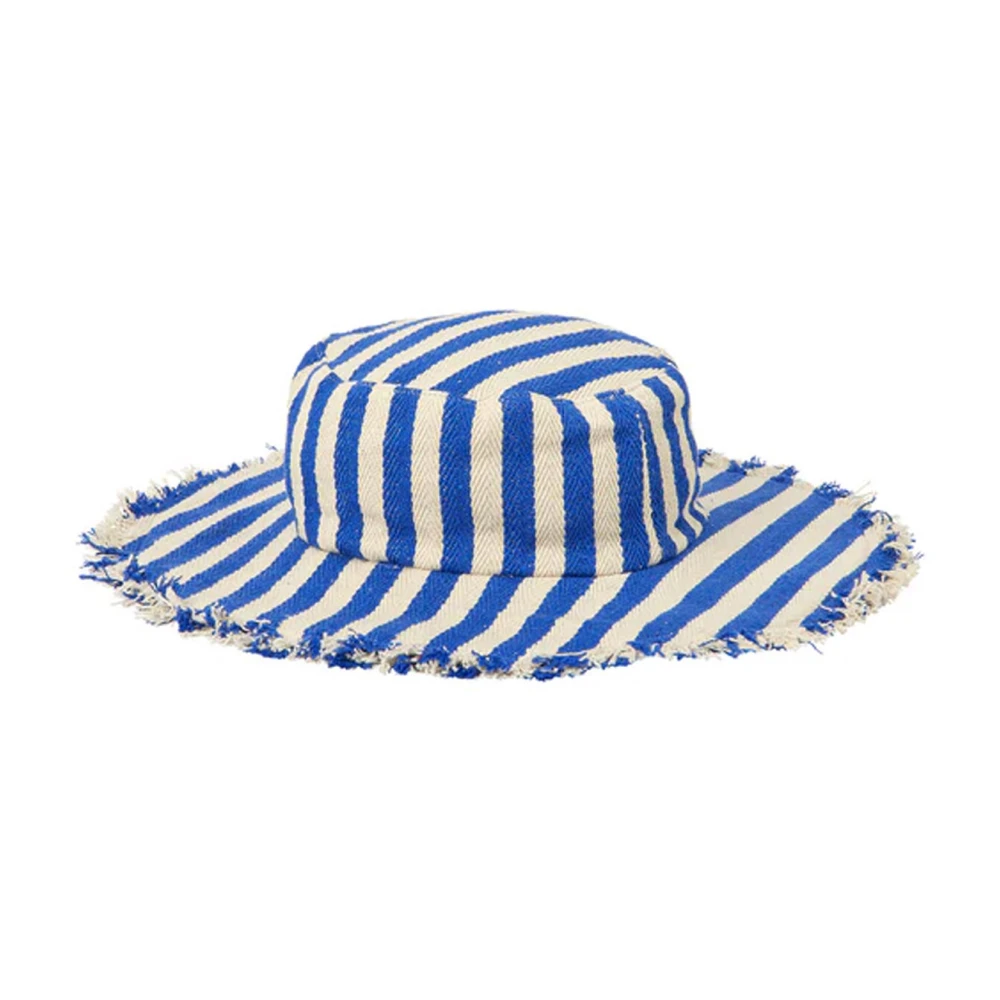 Lollys Laundry Gestreepte Bucket Hat Blauw Katoen Blue Dames