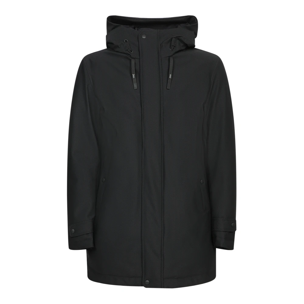 Herno Uomo Nero Cappotto Tre Quarti Eleva Il Tuo Stile