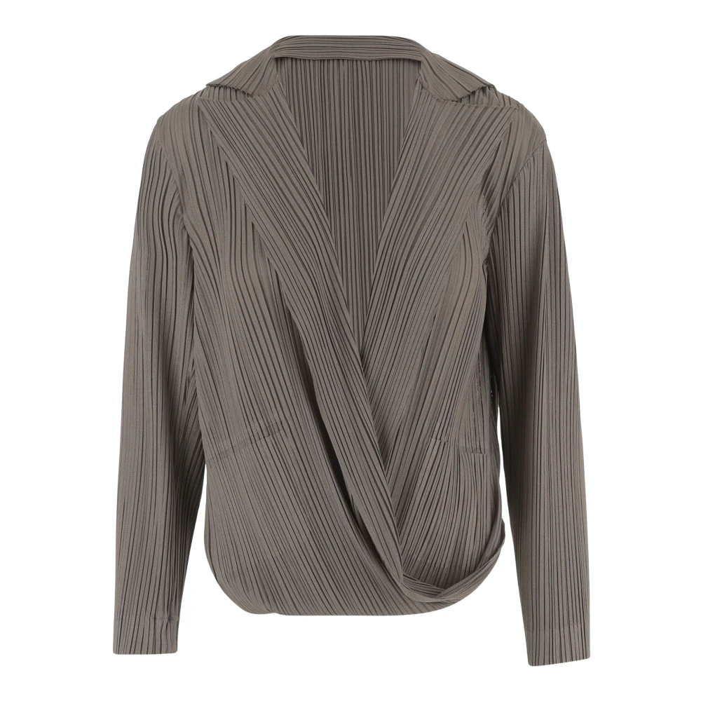 Giorgio Armani Women's Brown Pleated Jersey Twin-Set
