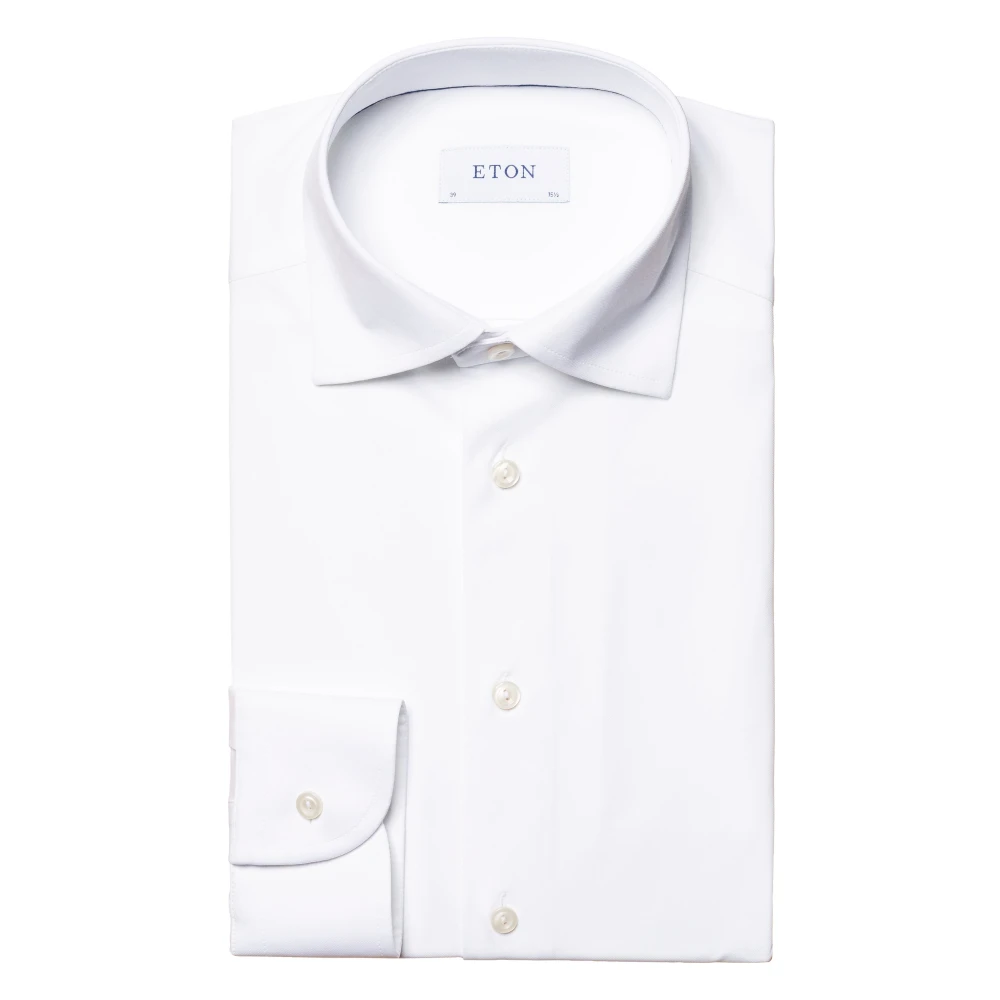 Eton Wit 4-Way Stretch Overhemd White Heren