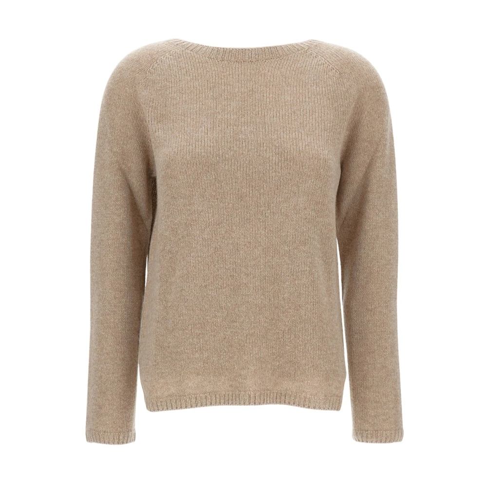 'S Max Mara Women's Beige Wool And Cashmere Blend Sweater - Image 2