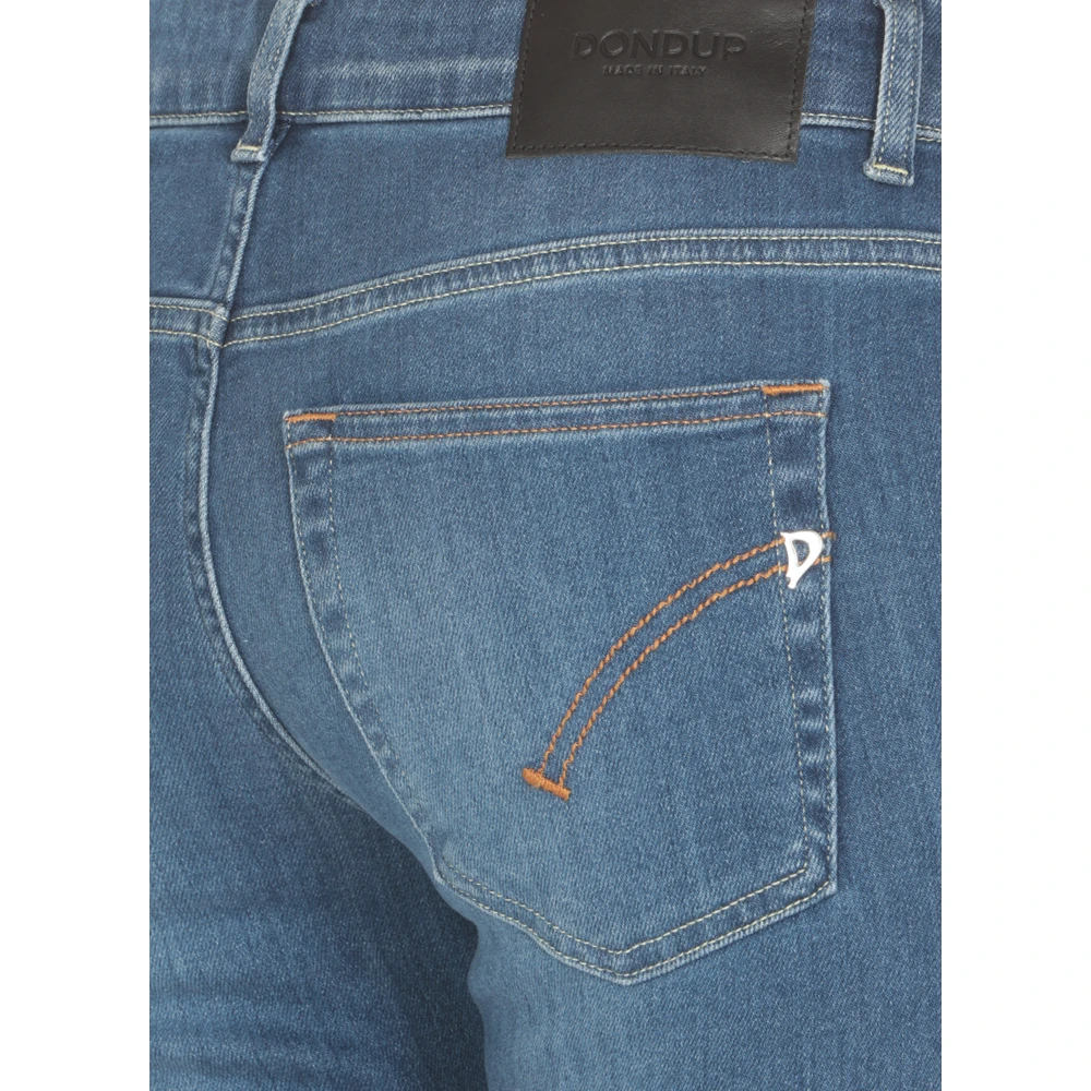Dondup Blauwe Katoenen Broek Vrouw Riemlussen Blue Dames