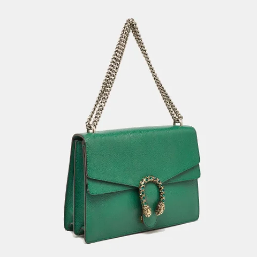 Gucci Vintage Pre-owned Leather gucci-bags Green Dames