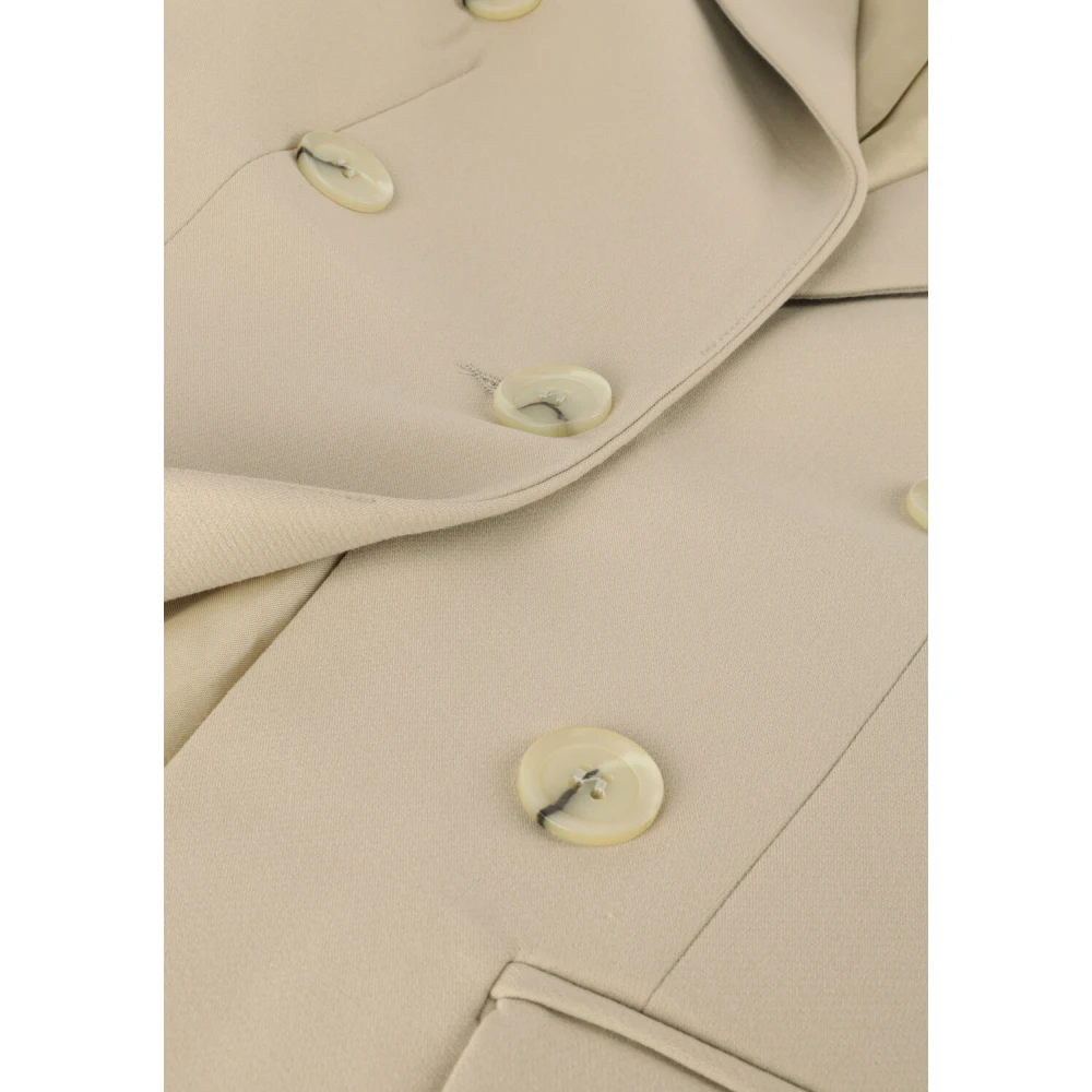 Summum Woman Groene Fitted Foam Blazer Beige Dames