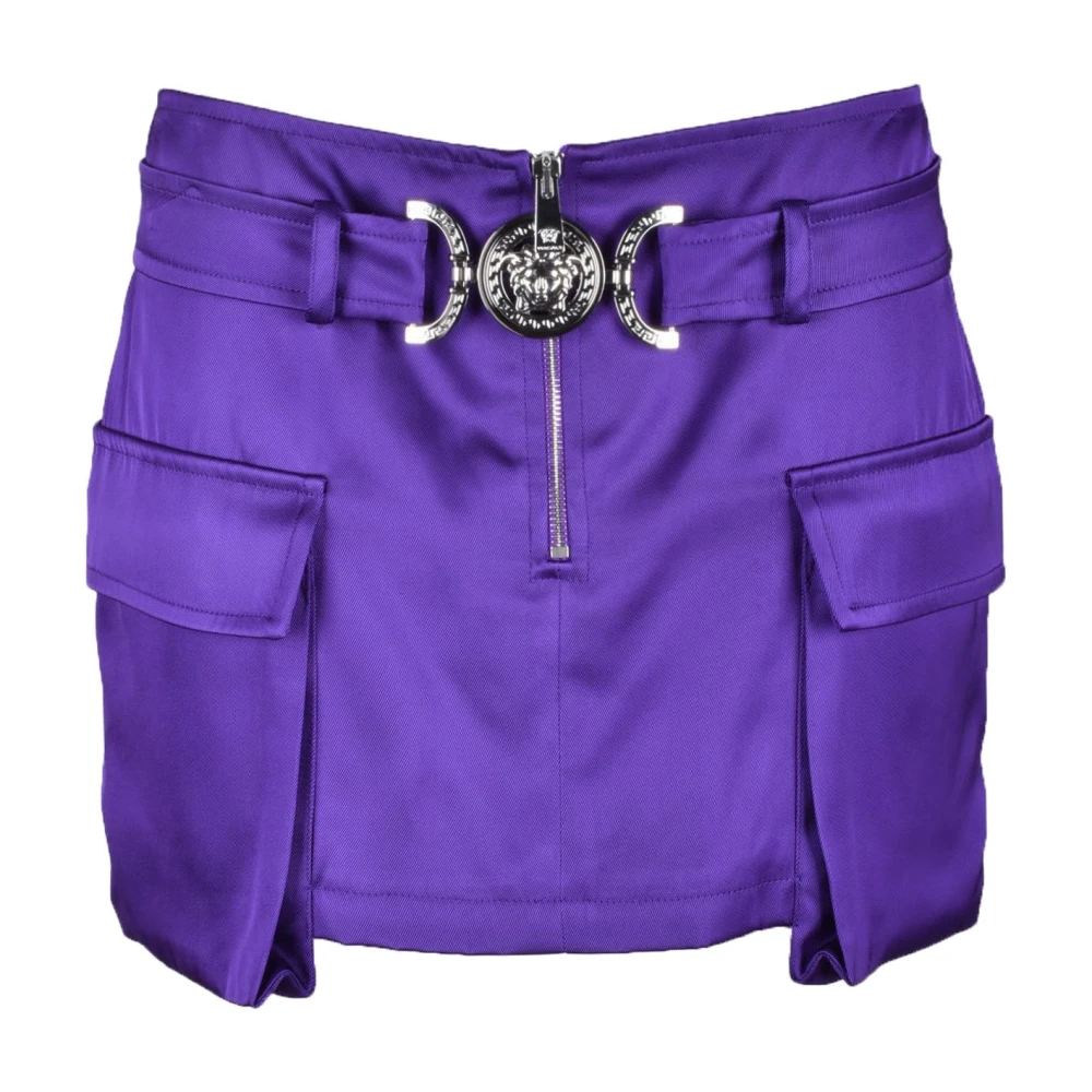 Versace Elegante Collectie Viscose Rok Purple Dames