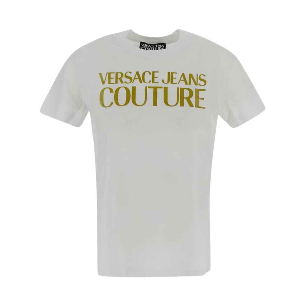 Versace Jeans Couture Logo Gummy Glitter T-Shirt White Heren