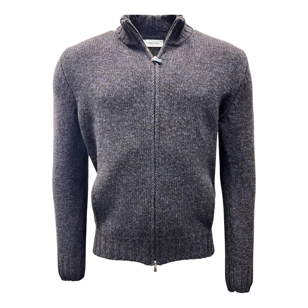 Gran Sasso Geelong Vest Melange Blauw-Bruin Gray Heren