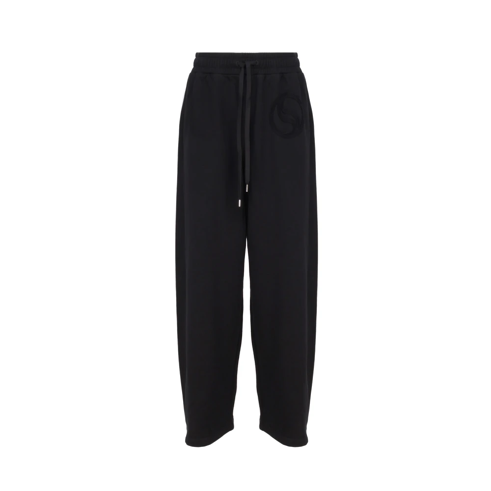 Stella Mccartney Women's Black Logo Jogger Trousers