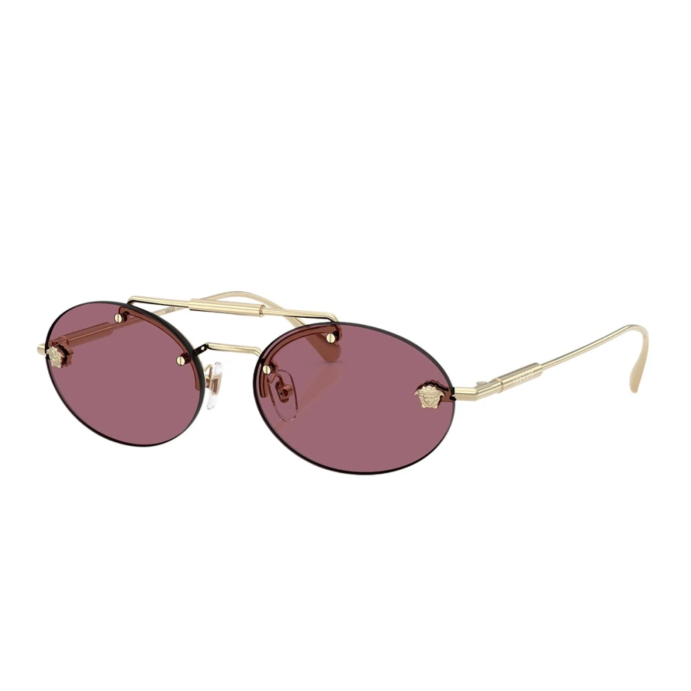 Versace Unisex Yellow Oval Rimless Sunglasses - Sunglasses - 56 Mm - Accessories