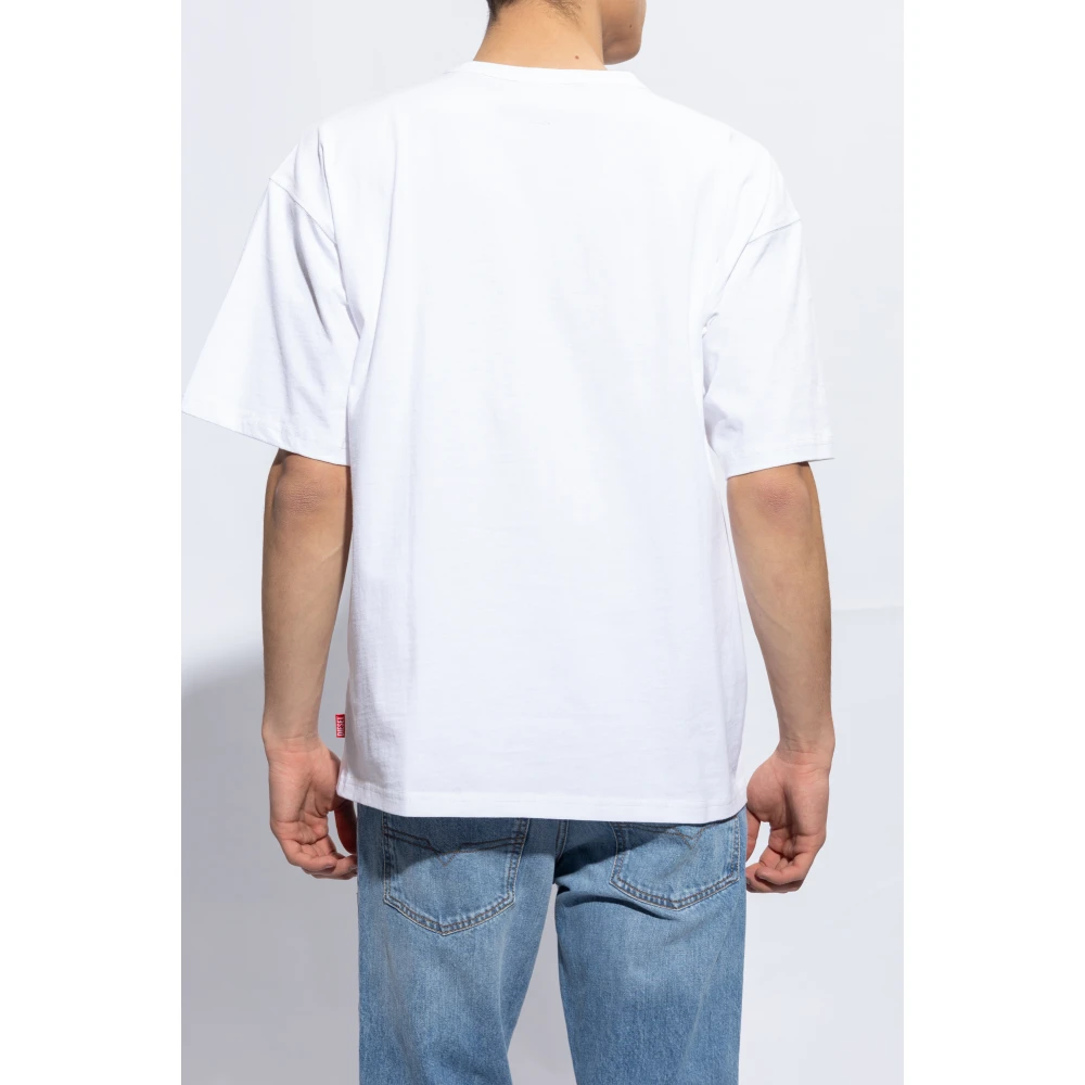Diesel T-Boxt-Back T-shirt met print White Heren