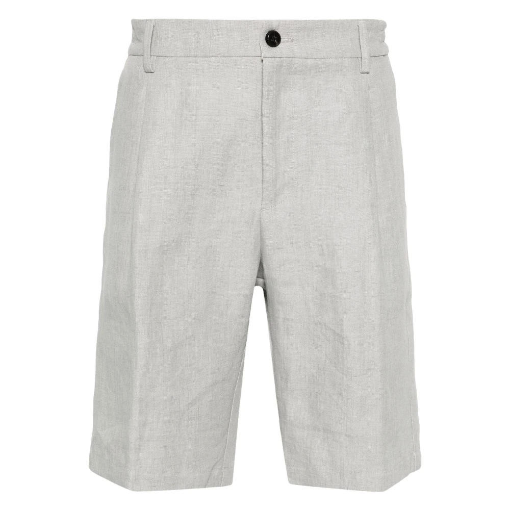 Casual Linen Shorts i Grå