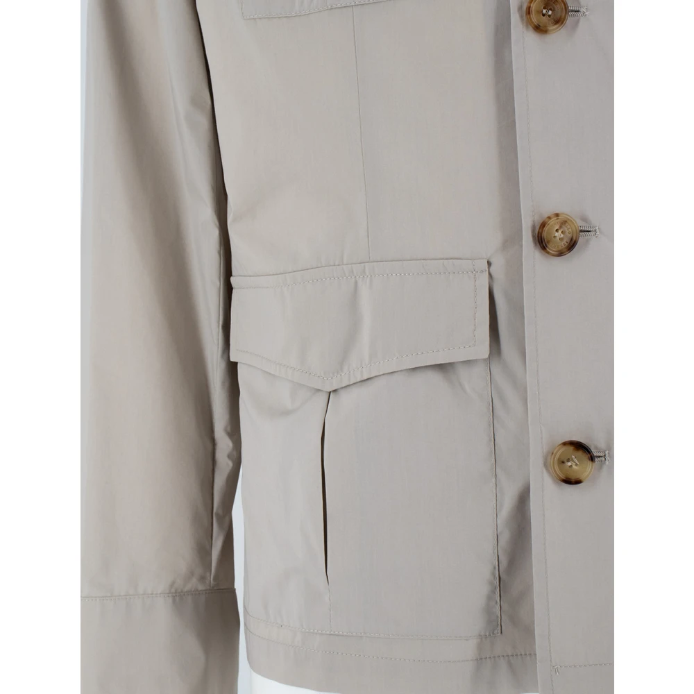 BRUNELLO CUCINELLI Retro Reisjas voor het lenteseizoen Beige Heren
