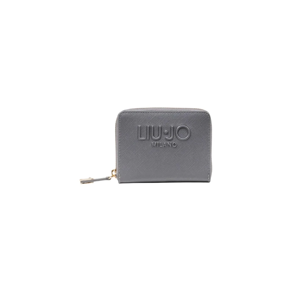 Liu Jo Women's Gray Wallets & Cardholders, One Size, Stylish Zip-Around Wallet With Compartments