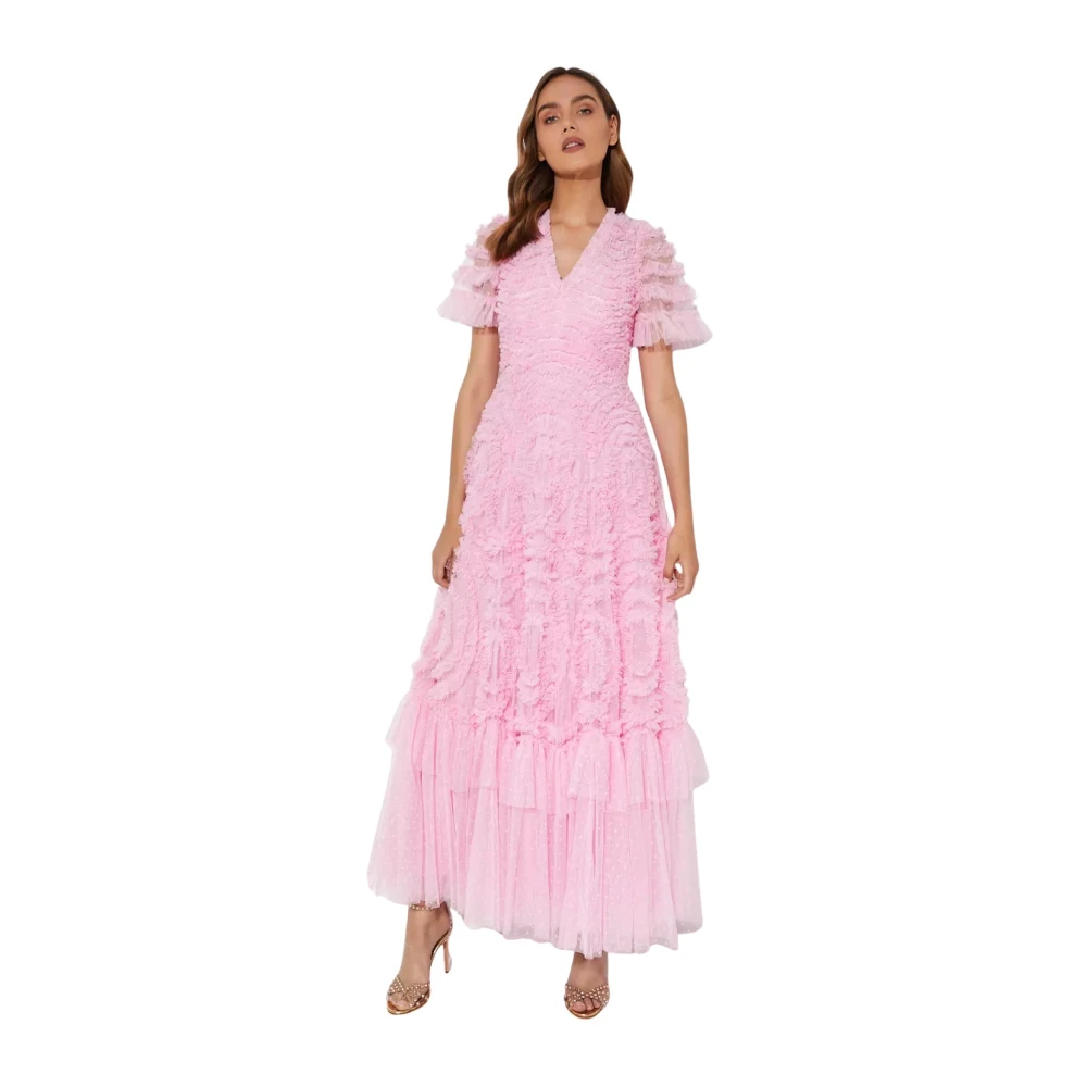 Needle & Thread Roze Maxi Jurk Verity Stijl Pink Dames