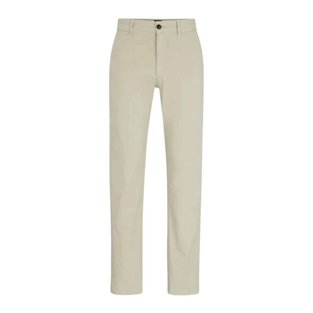 Hugo Boss Slim Chino Broek voor Mannen Beige Heren