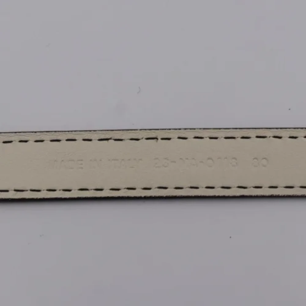 Dior Vintage Pre-owned Leather belts White Dames