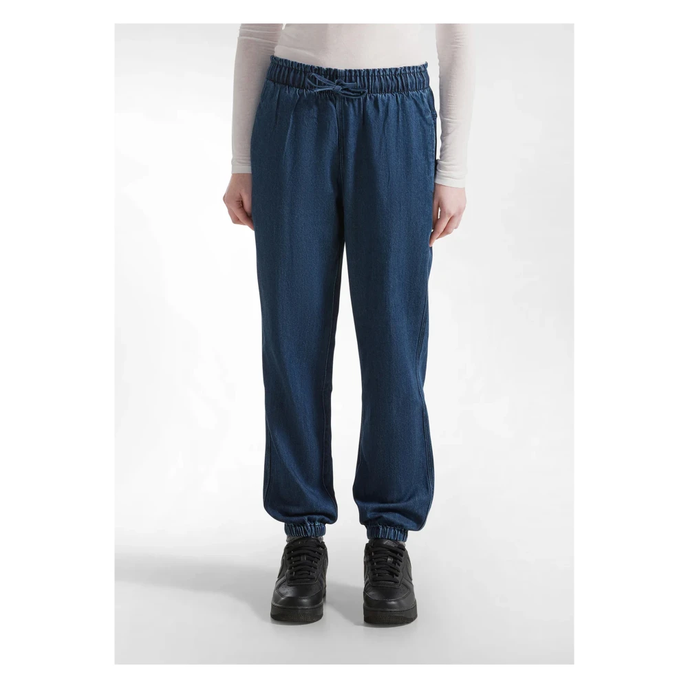 Deha Donkerblauwe Denim Jogger Broek Blue Dames