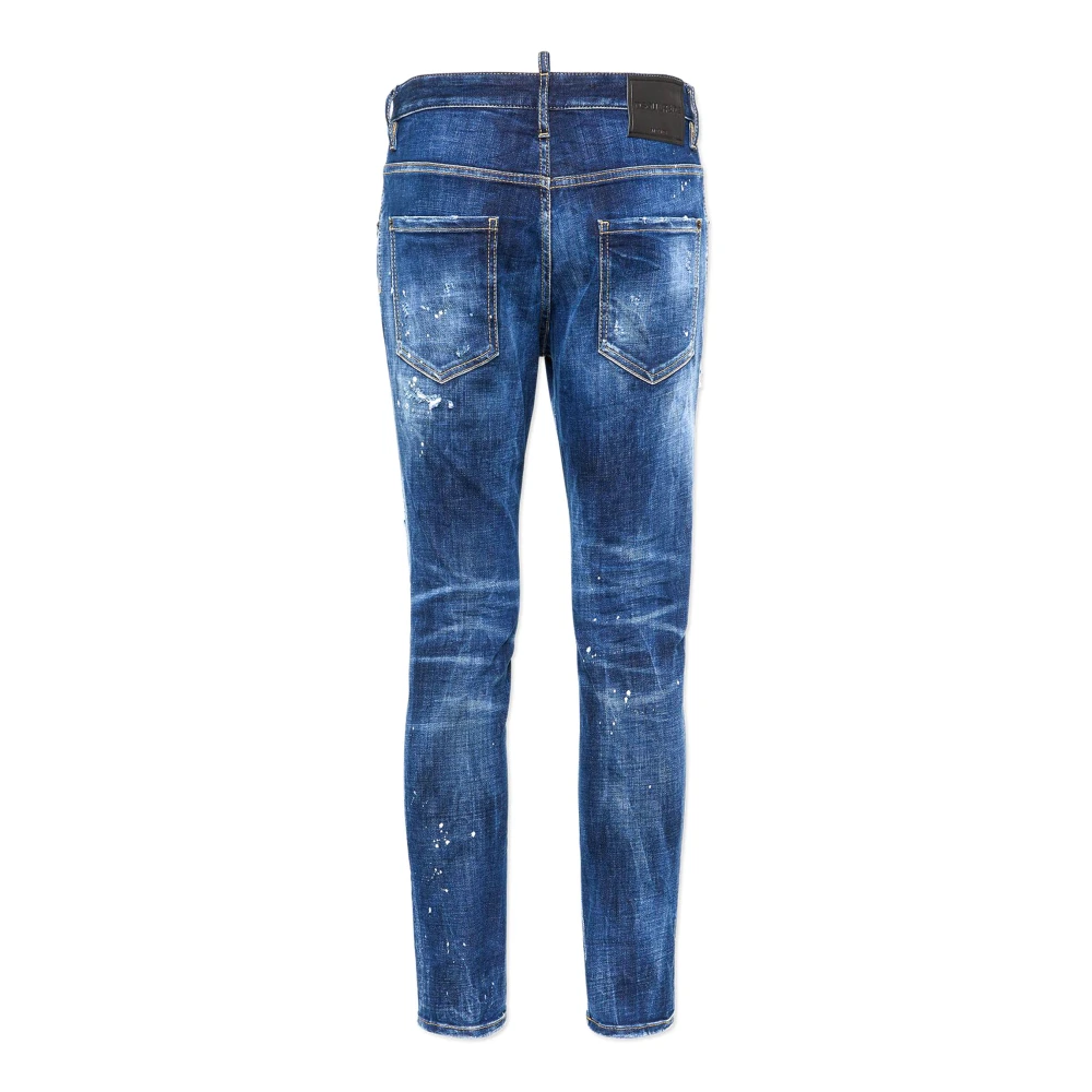 Dsquared2 Blauwe Skater Jeans met Vijf Zakken Blue Heren