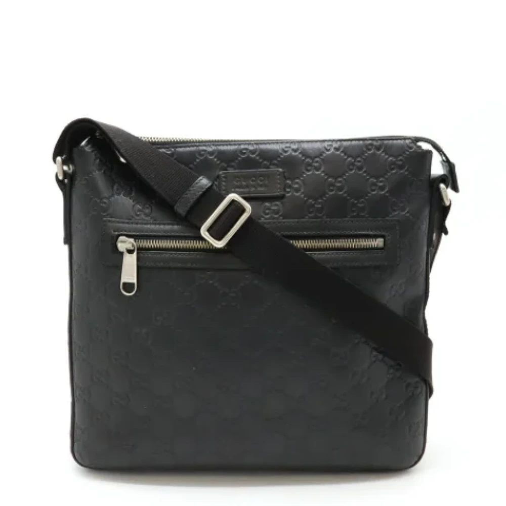 Gucci Vintage Pre-owned Leather shoulder-bags Black Dames