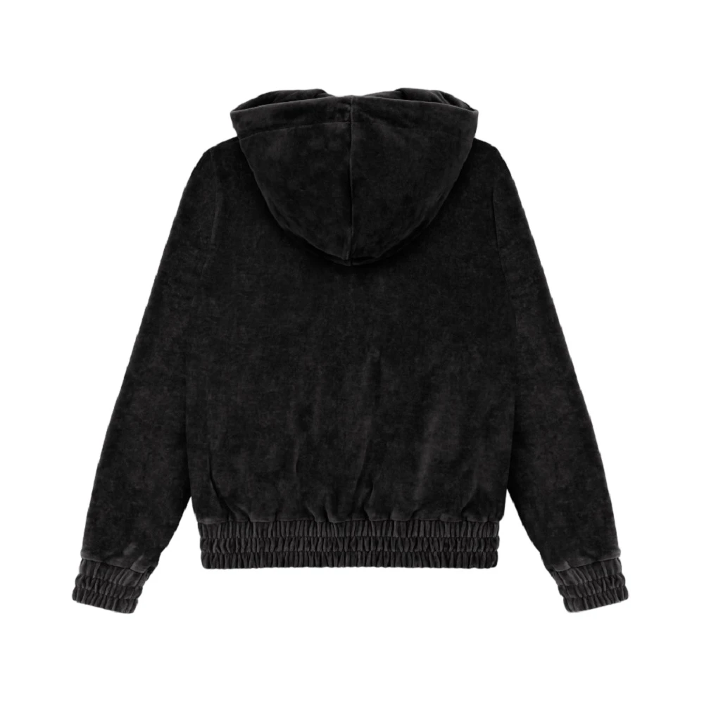 Colmar Zwarte Sweater met Capuchon en Rits Black Dames