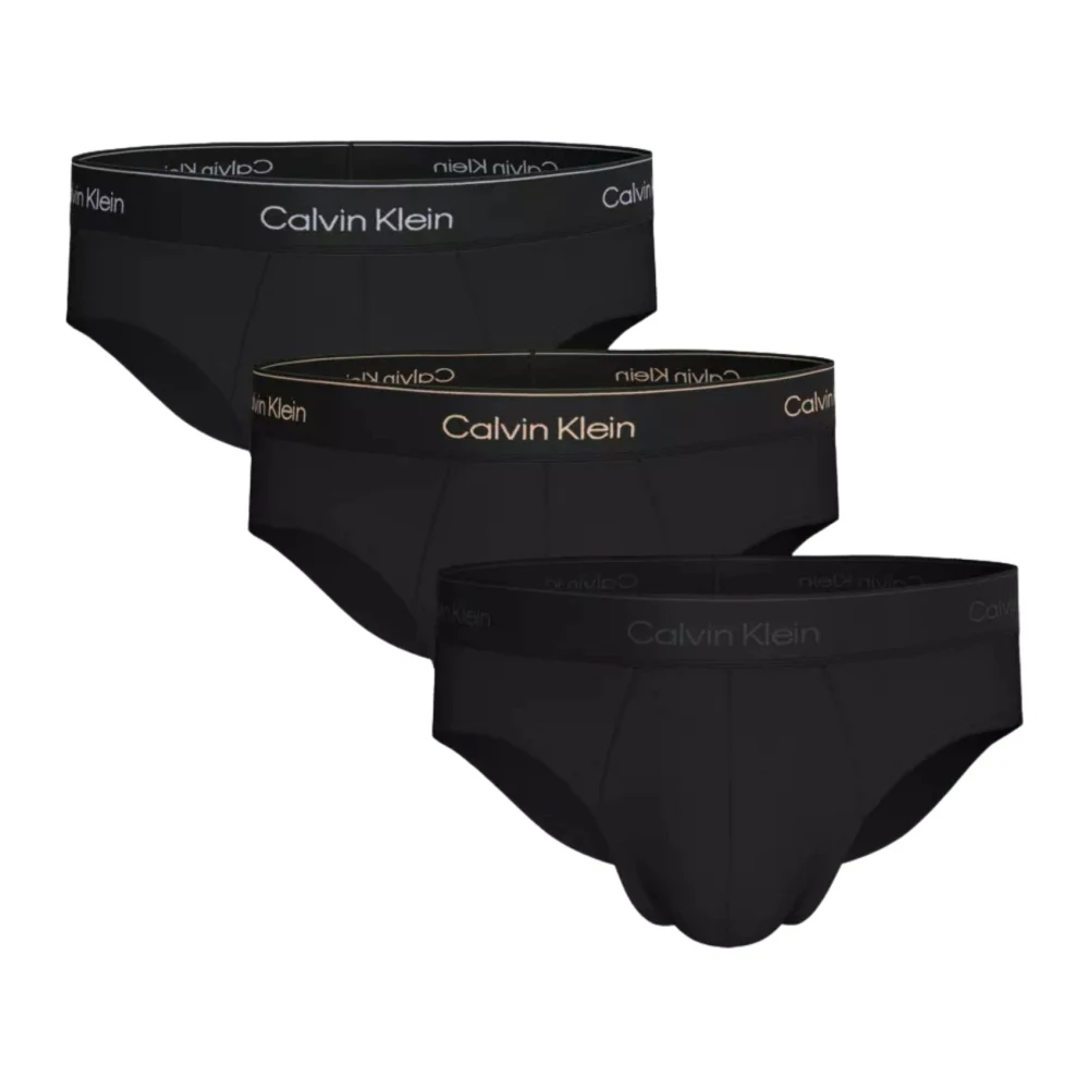 Calvin Klein Men's Black Hip Brief 3Pk - Underpants - M - Underwear