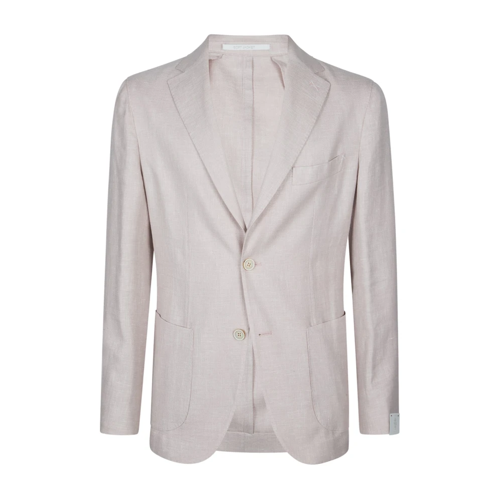 Eleventy Men's Pink Blazers, 2XL, Giacca Soft Tasca Toppa