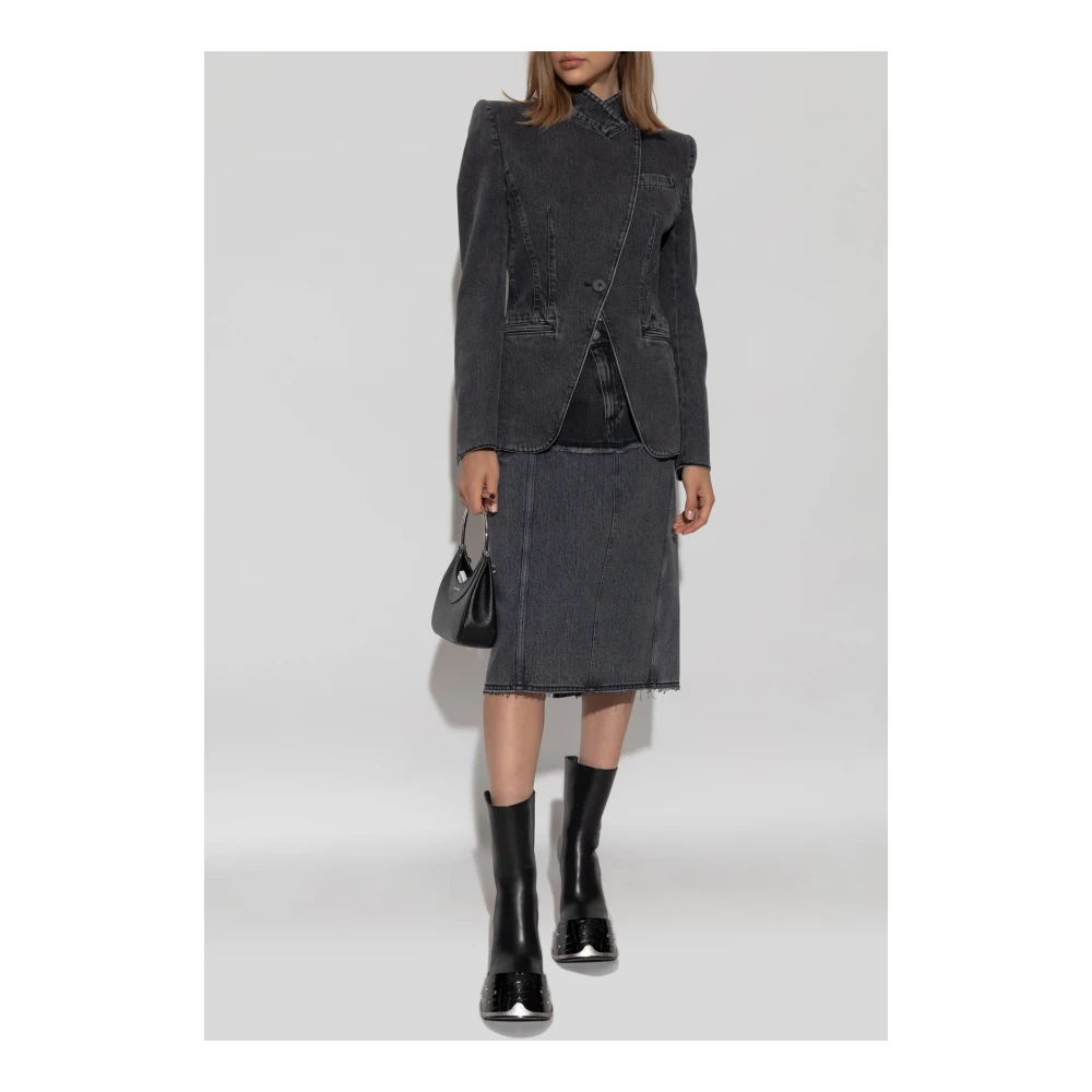 alexander mcqueen Denim jas Gray Dames