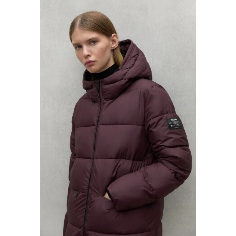 Ecoalf Waterafstotende polyester jas met capuchon Red Dames