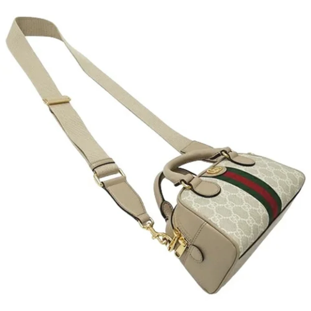 Gucci Vintage Pre-owned Fabric gucci-bags Beige Dames