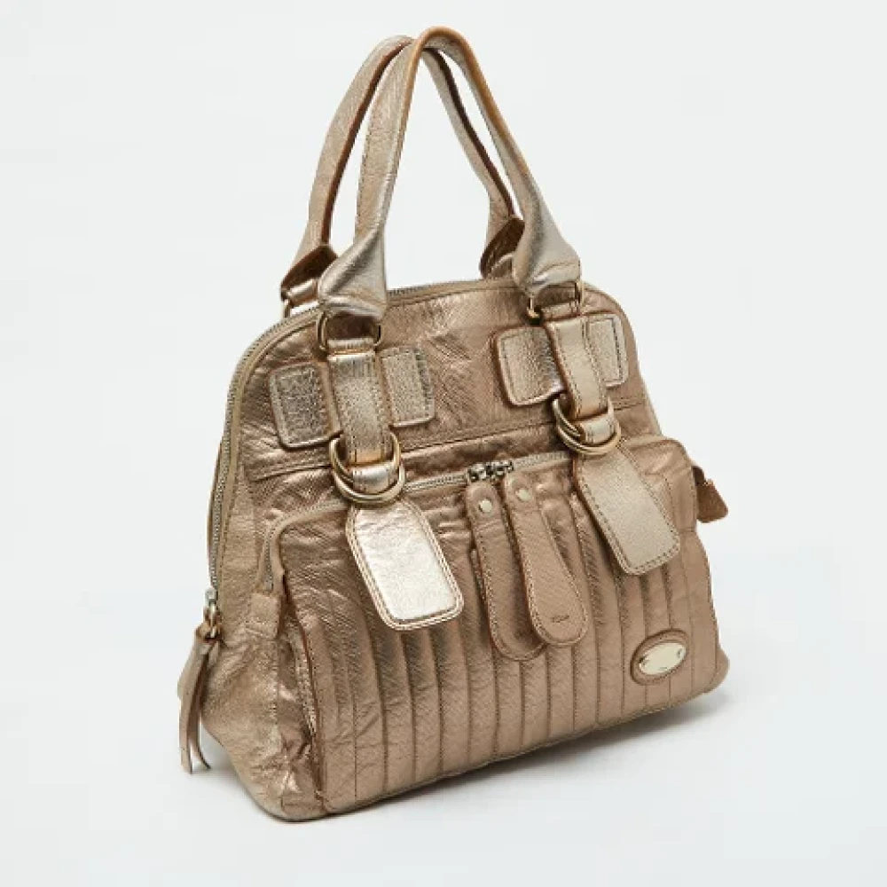Chloé Pre-owned Leather handbags Yellow Dames