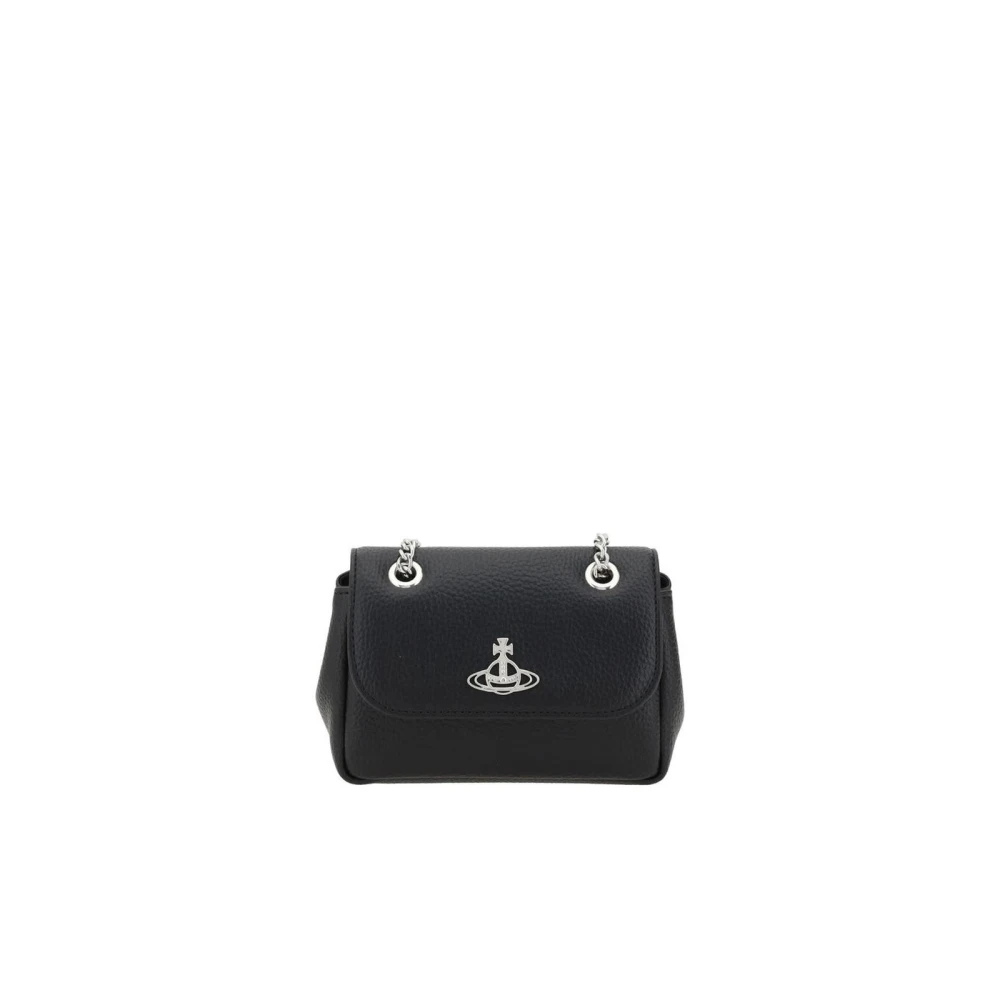 Vivienne Westwood Orb Logo Ketting Schouderband Tas Black Dames