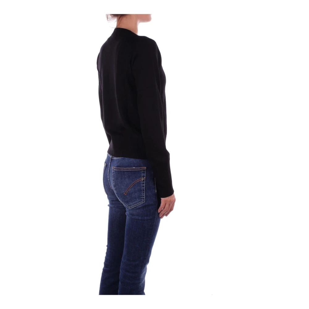 Guess Zwarte Logo Front Sweater Black Dames