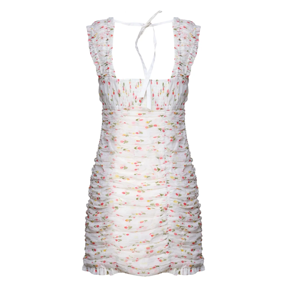 For Love & Lemons Gele Mini Jurk met Krullen White Dames