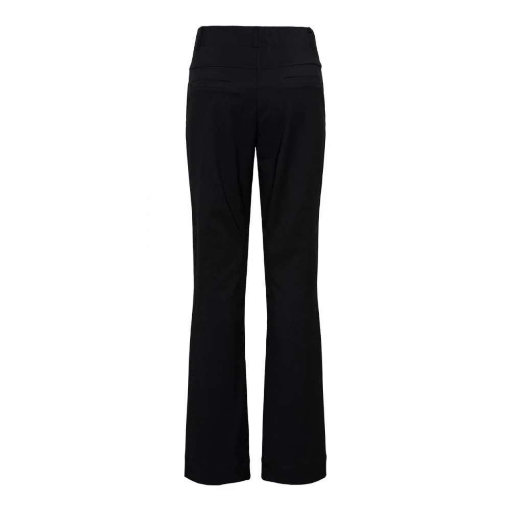 &Co Woman Zwarte flare broek met zakken Black Dames