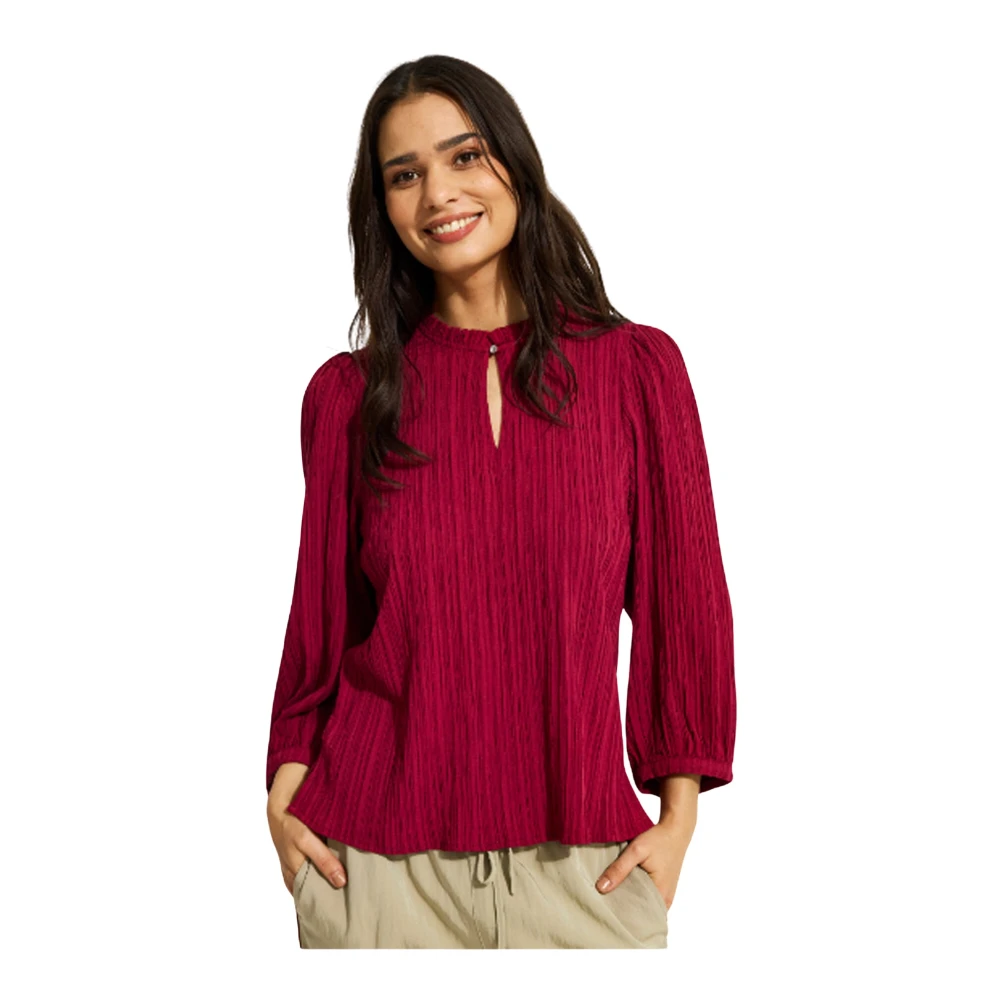IN Front Bordeaux Tove Blouse Elegant Stijl Red Dames