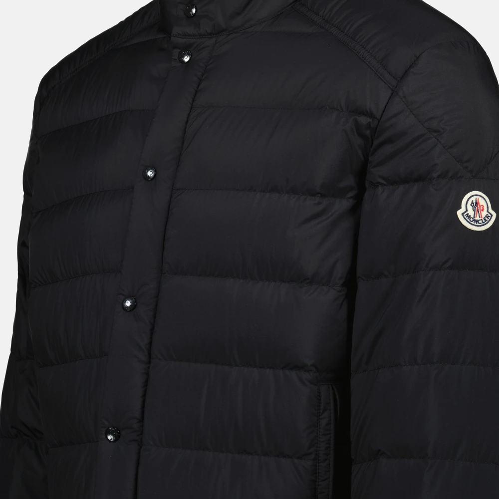 Moncler Zwarte Nylon Donsjas Lente-Zomer 2025 Black Heren