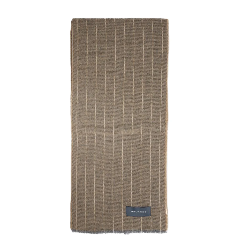 Piquadro Homme Marron Accessoires, Brun, Taille: One Size Écharpe 100% Pure Laine