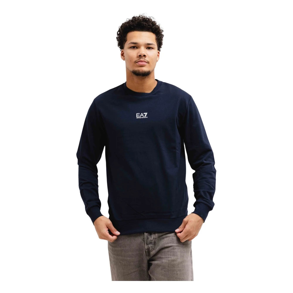 Emporio Armani Klassieke Navy Sweater voor Heren Blue Heren