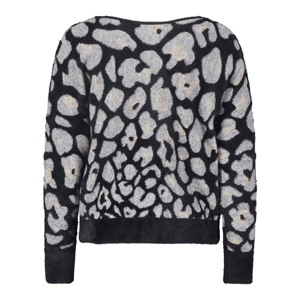 Betty & Co Jacquard Animal Print Sweater Multicolor Dames